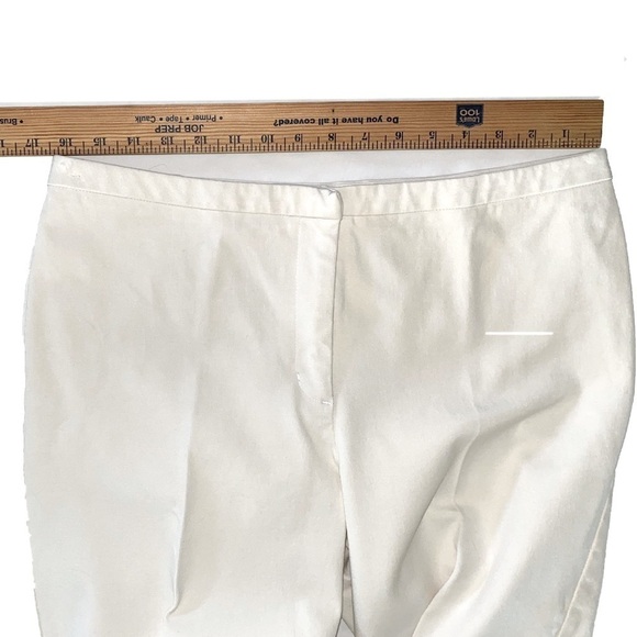 NWT — Chicos Optic White Stretch Straight Leg Side Zip Pants Size  1 (Medium) - Picture 8 of 9